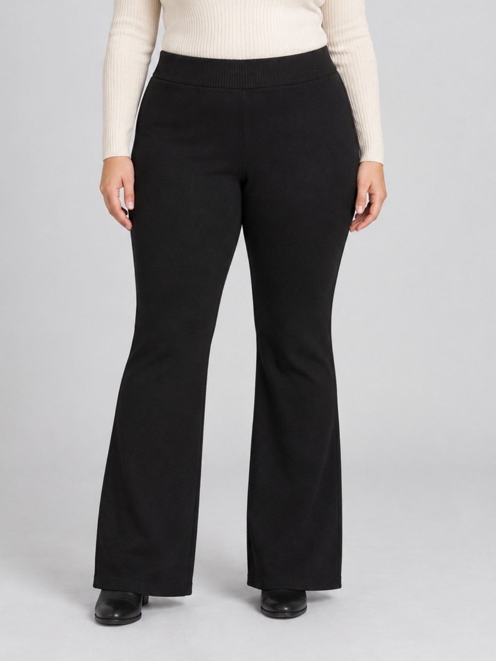 Style & Co. Black Boot-Cut Knit Pants